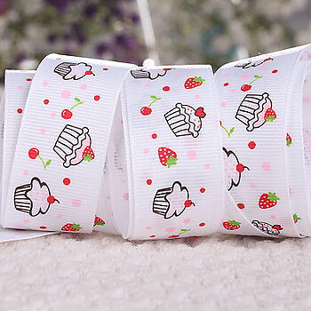 Textilband, Cupcake, 25 mm