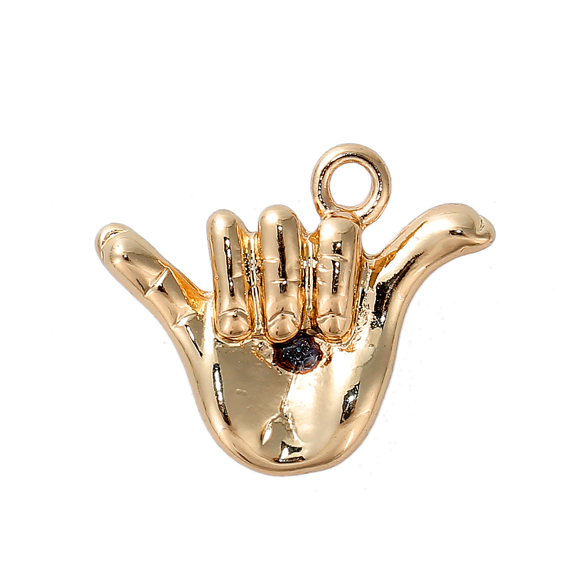 Berlock - Handtecken Shaka , 3D, guld