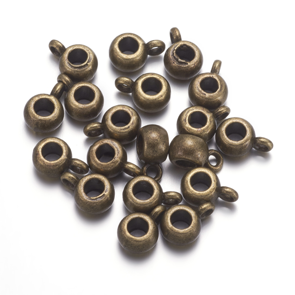 Connector / bail in bronze metal 9mm - 2