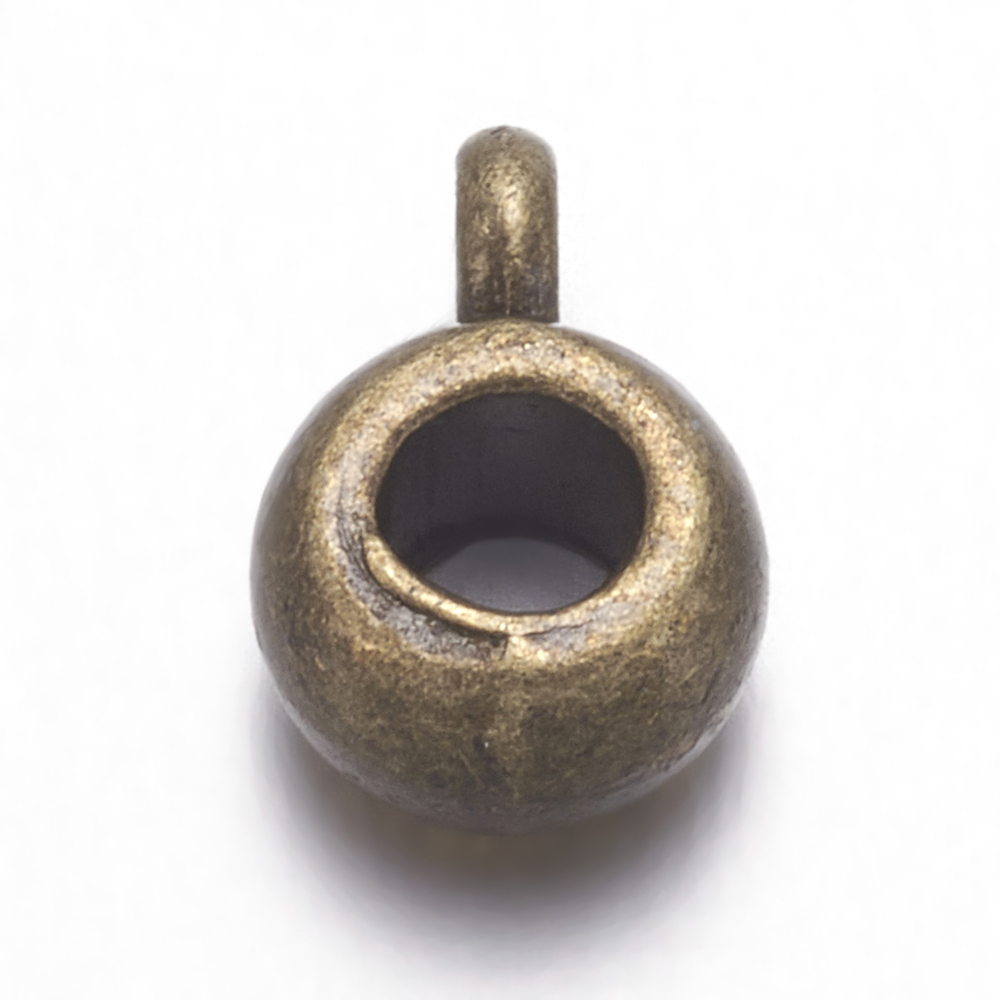 Connector / bail in bronze metal 9mm