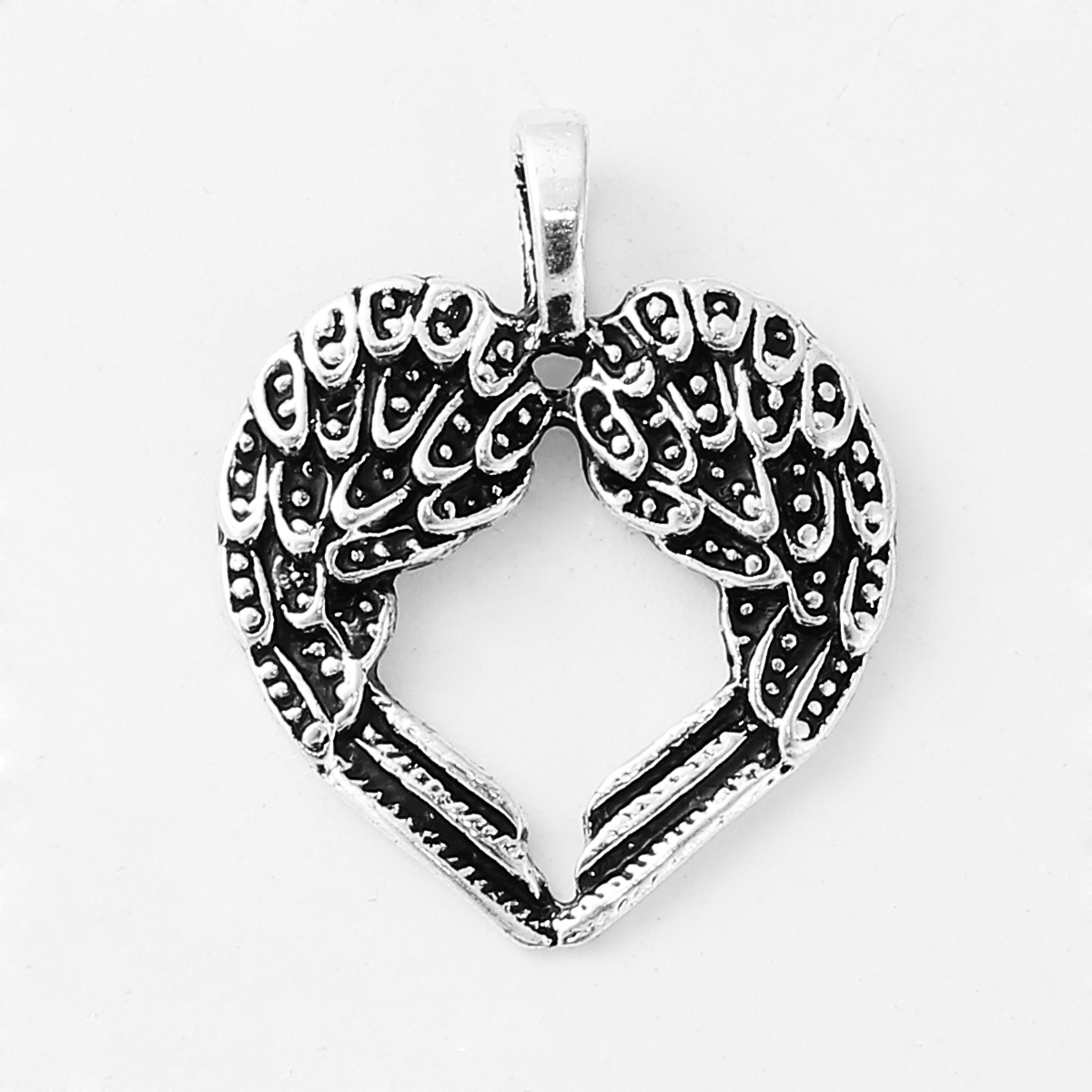 Charm - Angel wings heart