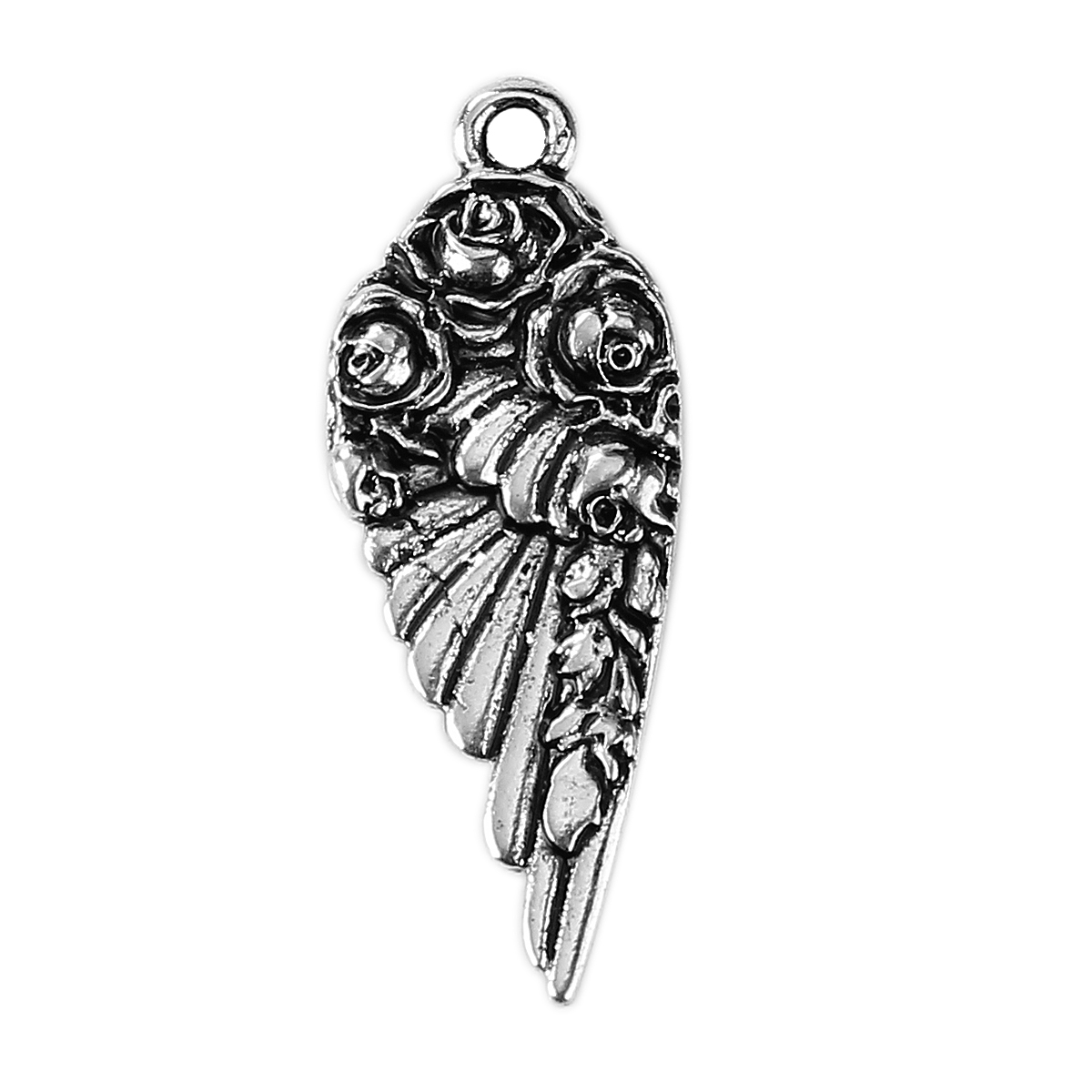 Berlock - Änglavinge m rosor 31mm
