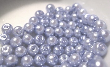 Waxed Glass beads, 4mm lt.purple