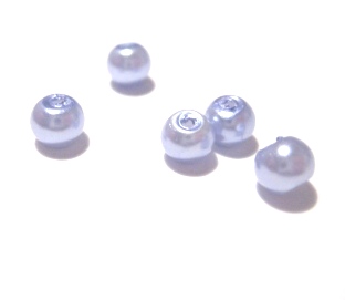 Waxed Glass beads, 4mm lt.purple - 2