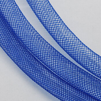 Mesh Tubing, Plastic Net Thread Cord, Blue , 4mm