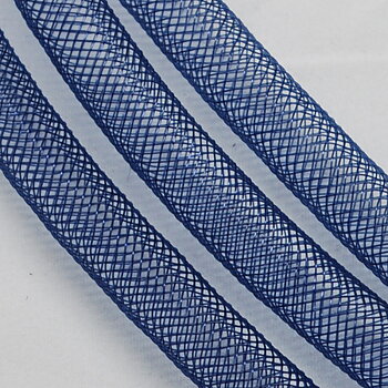 Mesh Tubing, Plastic Net Thread Cord, dark Blue , 4mm