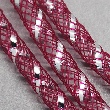 Mesh Tubing, Plastic Net Thread Cord, cerice sparklikng 8mm