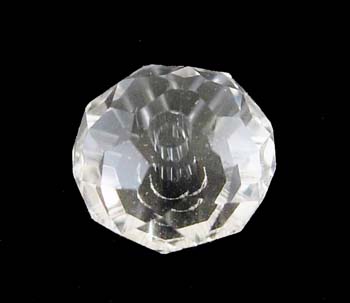 Facetterad rondell 8mm, Clear