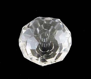 Facetterad rondell 8mm, Clear