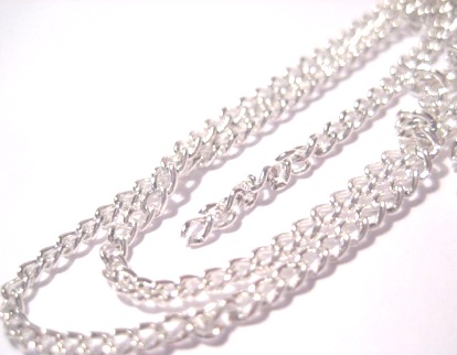 Kedja - smal silver 2,2mmx3mm , 1 m - 2