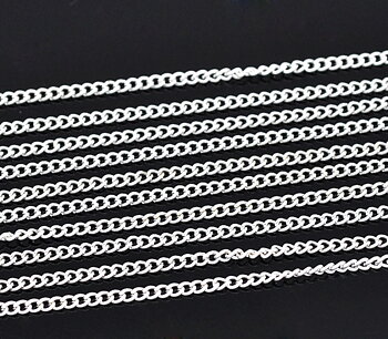 Kedja - smal silver 2,2mmx3mm , 1 m