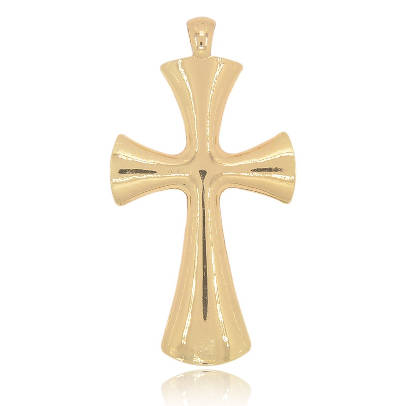Large Luxury pendant - gold cross 104mm