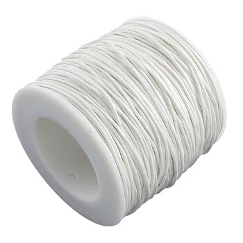 Waxed cotton,  white, 1mm, role 100yards