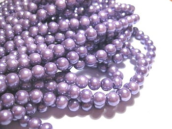 Vaxade Glaspärlor , 8mm Lila