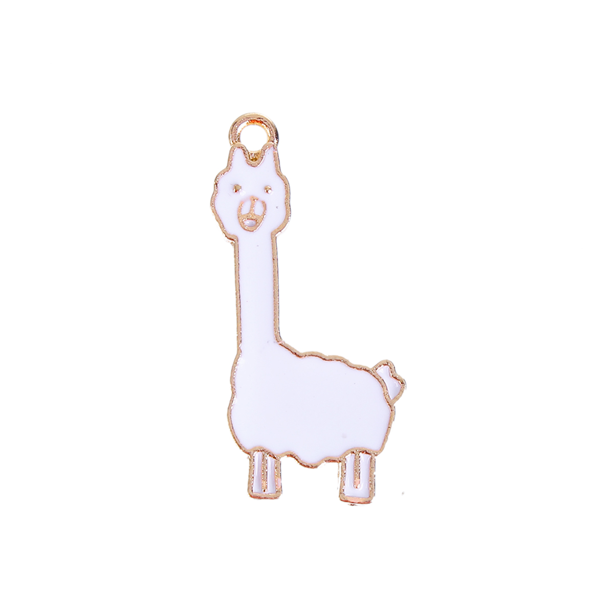 Charm  enameld Alpaca White 32mm