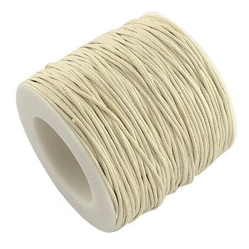 Waxed cotton,  beige , 1mm, role 100yards
