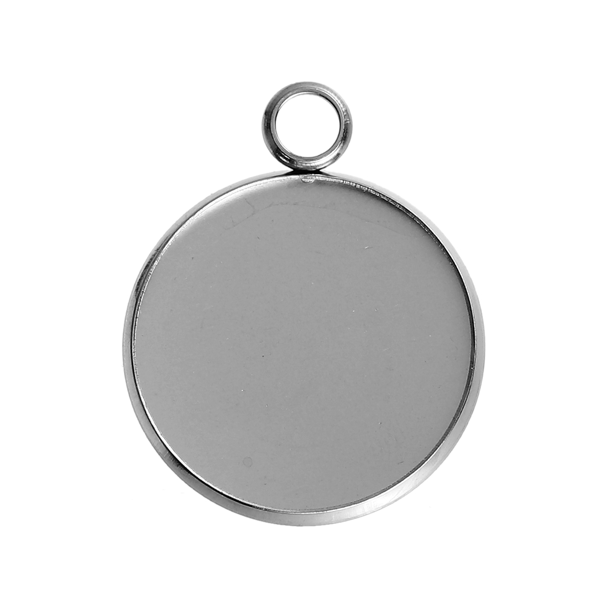 Cabochonhållare- rund  Stainless Steel, 18mm