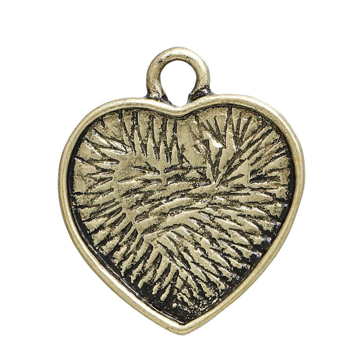 Cabochon Setting , gold heart 16mm
