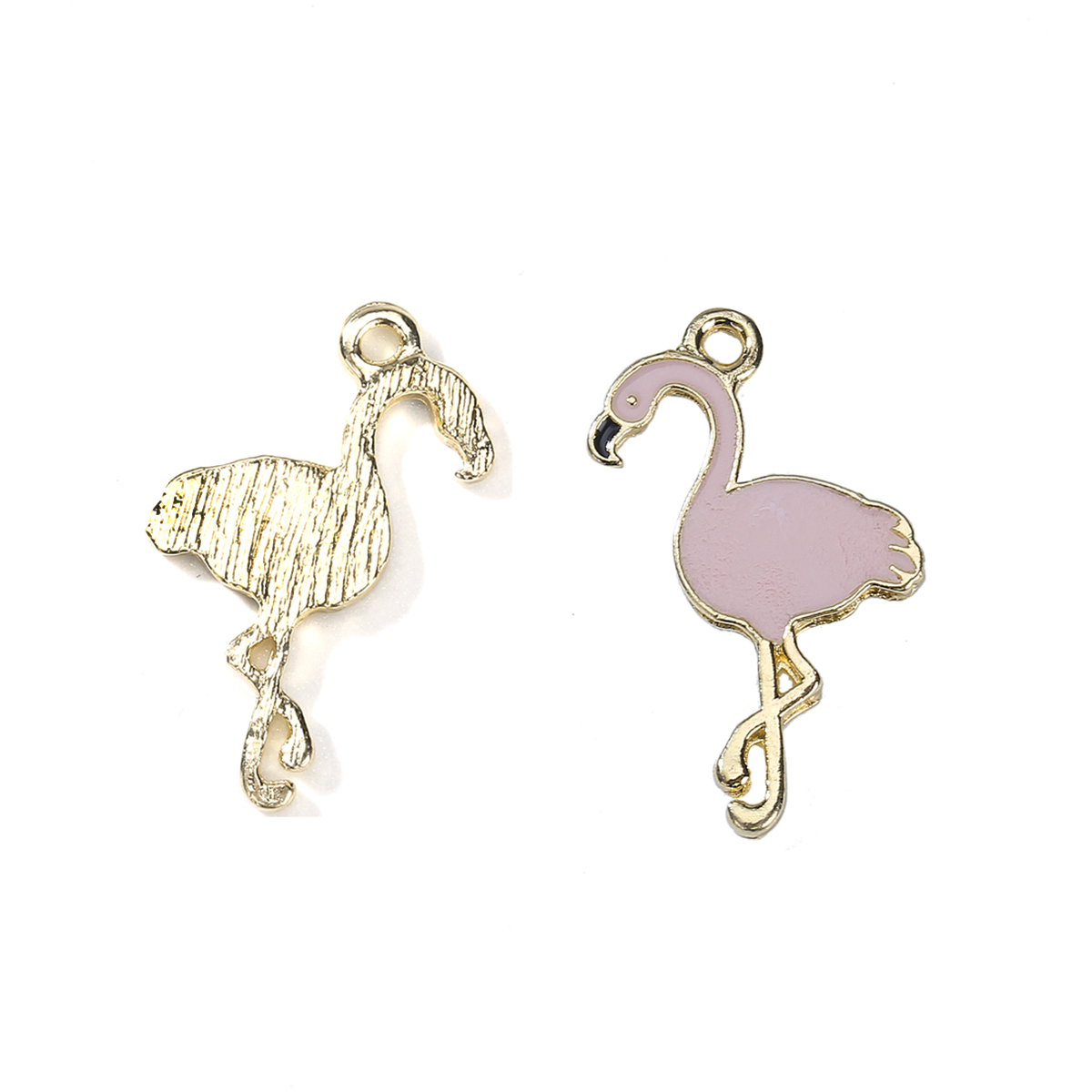 Charm enameld  Flamingo