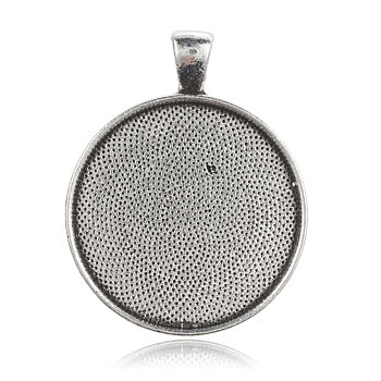 Cabochonhållare/ fäste-  rund 30mm, antiksilver