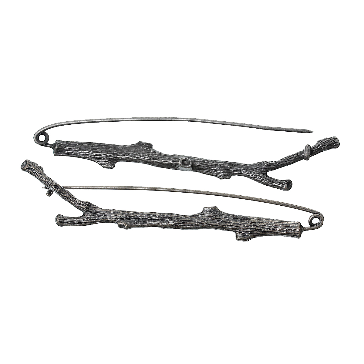 Brooches Branch Antique Silver - 2