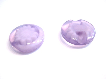Resinknappar, 14mm,  Blomma - Lila