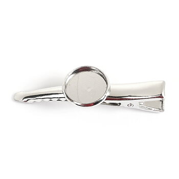 Hair clip w. cabochon 12mm