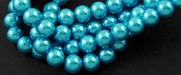 Waxed Glass Beads, 6mm Turqouise
