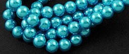 Vaxade Glaspärlor , 6mm Petrol