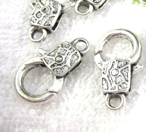 Karbinlås, Antiksilver hjärta 23 mm