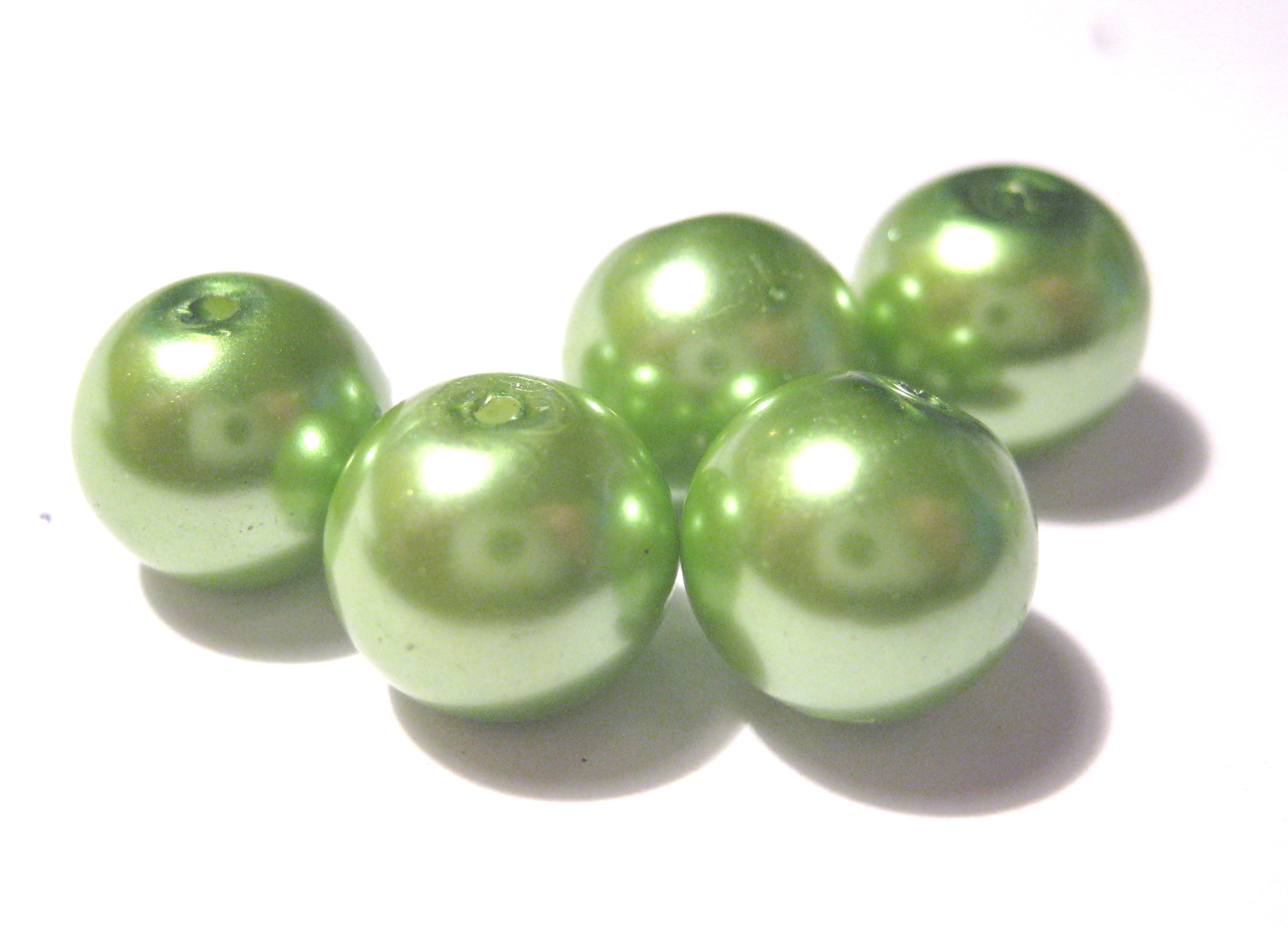 Vaxade Glaspärlor , 20 mm, Grön