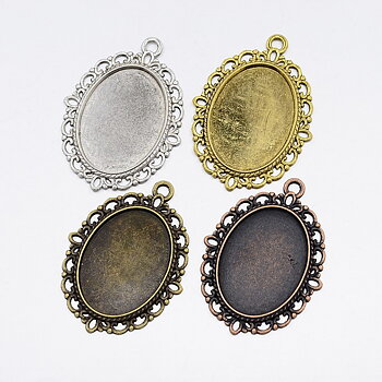 Cabochonhållare/ fäste-  Oval Guld 25x18mm