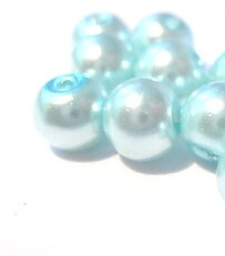 Waxed Glass Beads, 20mm, turqouise