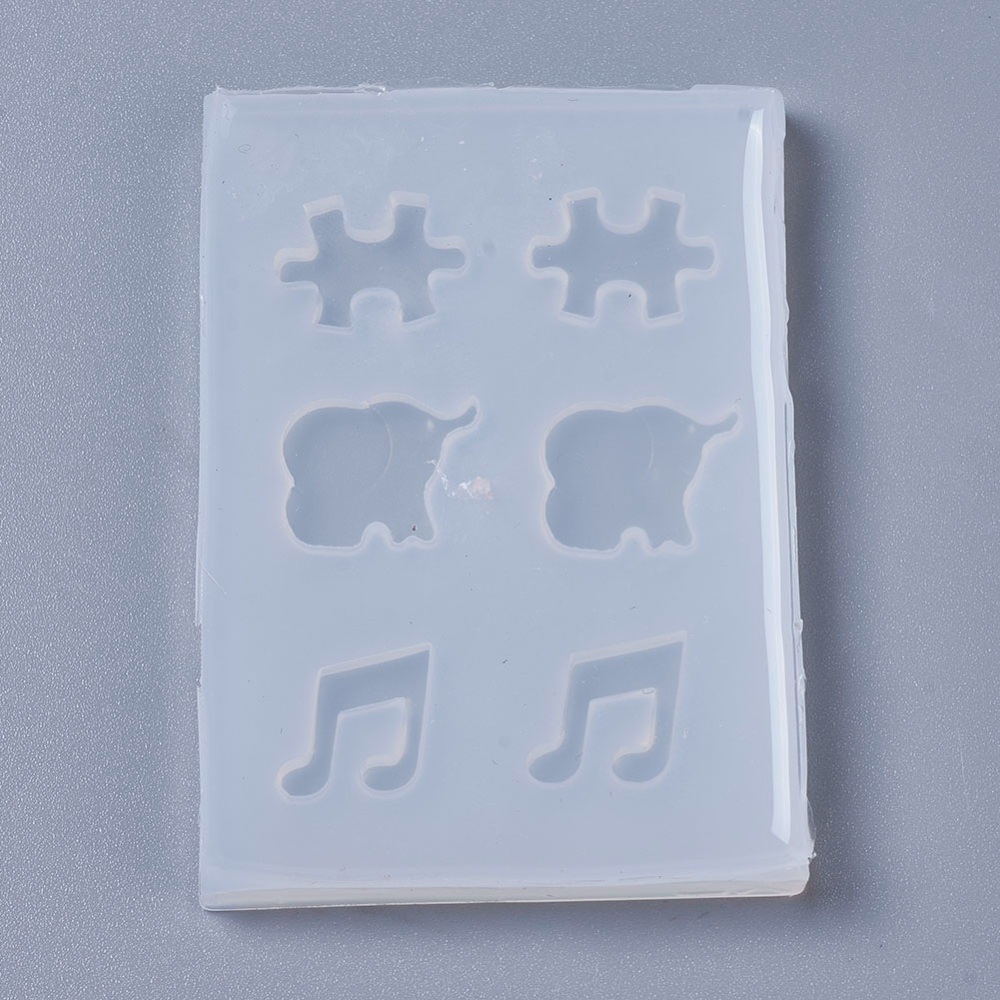 Silicone Resin Mold  animals Puzzle & Elephant & Music Note - 2