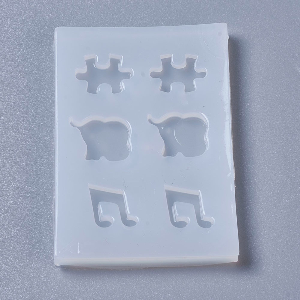 Silicone Resin Mold  animals Puzzle & Elephant & Music Note