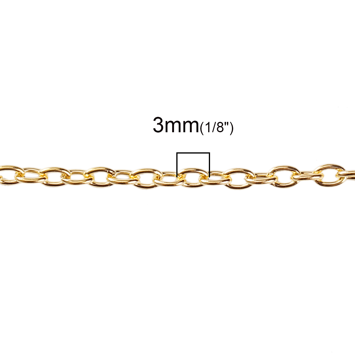 Färdig halskedja -Guldpläterad kedja 76 cm - 3