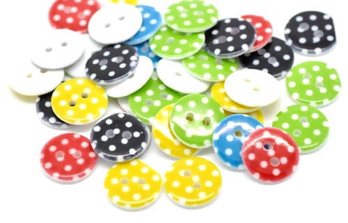 Wood buttons, 15mm  black - 3
