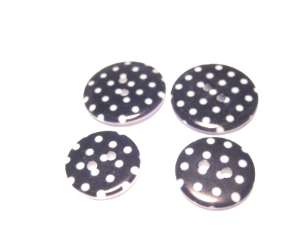Wood buttons, 15mm  black - 2