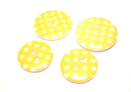 Wood buttons, 15mm  yellow - 2