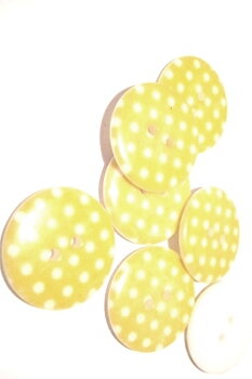 Wood buttons, 15mm  yellow