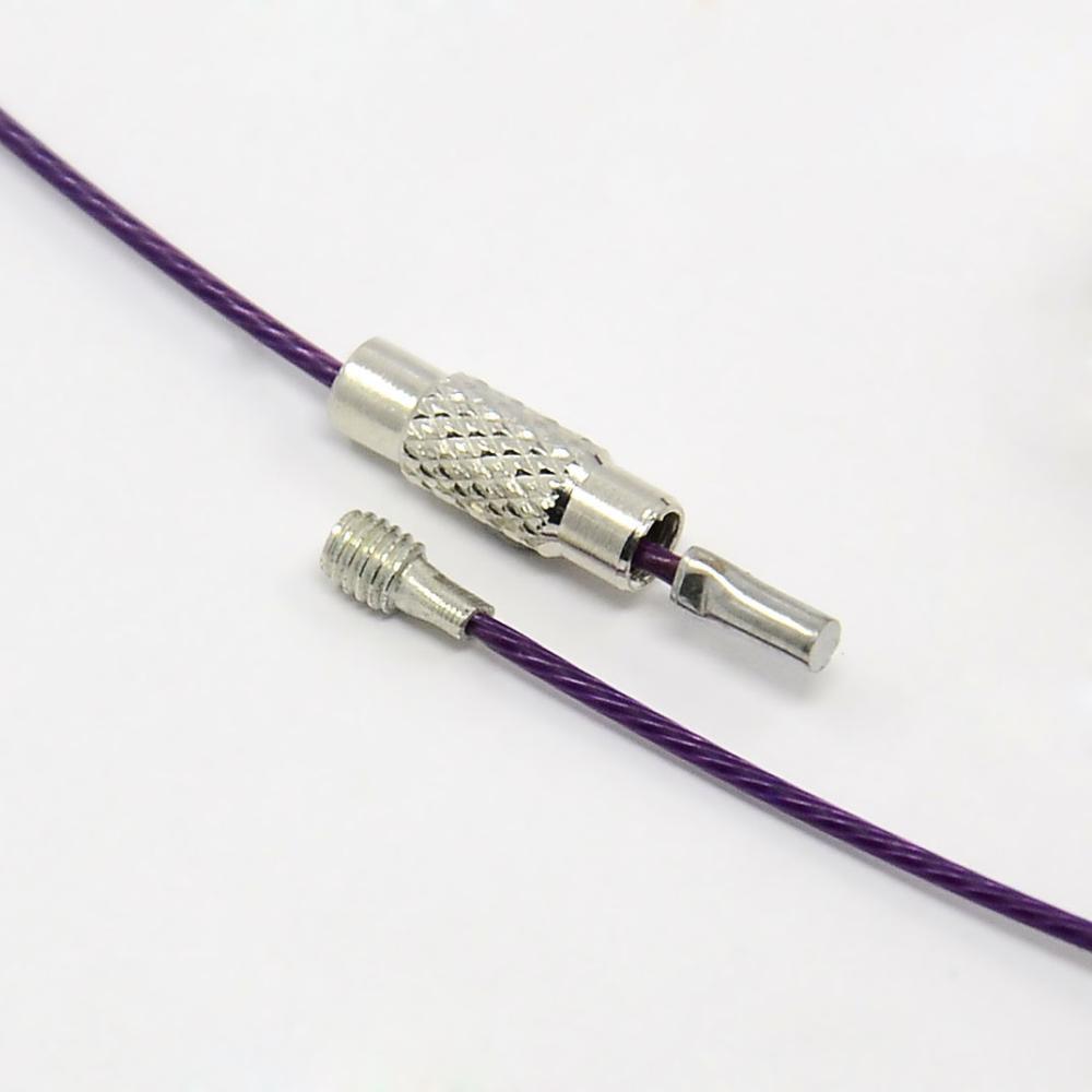 Halsring - wire, Purple dark 10pcs - 2