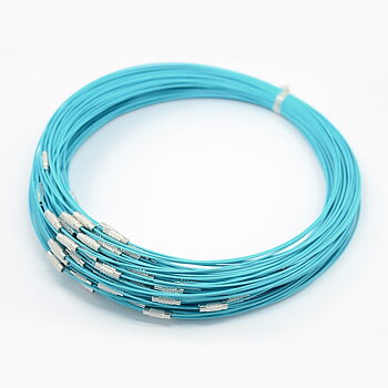 Halsring - wire, Skyblue