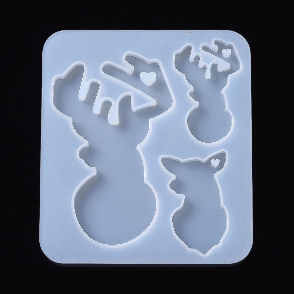 Silicone Resin Mold  Christmas Reindeer Horn Pendant 