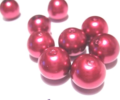 Vaxade Glaspärlor , 14mm , Mauve
