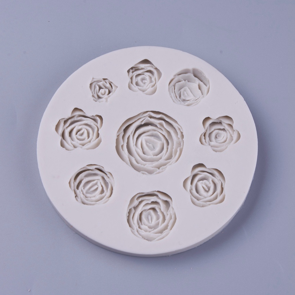 Silicone Resin Mold .   9 Roses