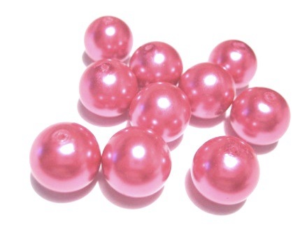 Vaxade Glaspärlor , 14mm , Rosa