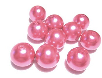 Vaxade Glaspärlor , 14mm , Rosa