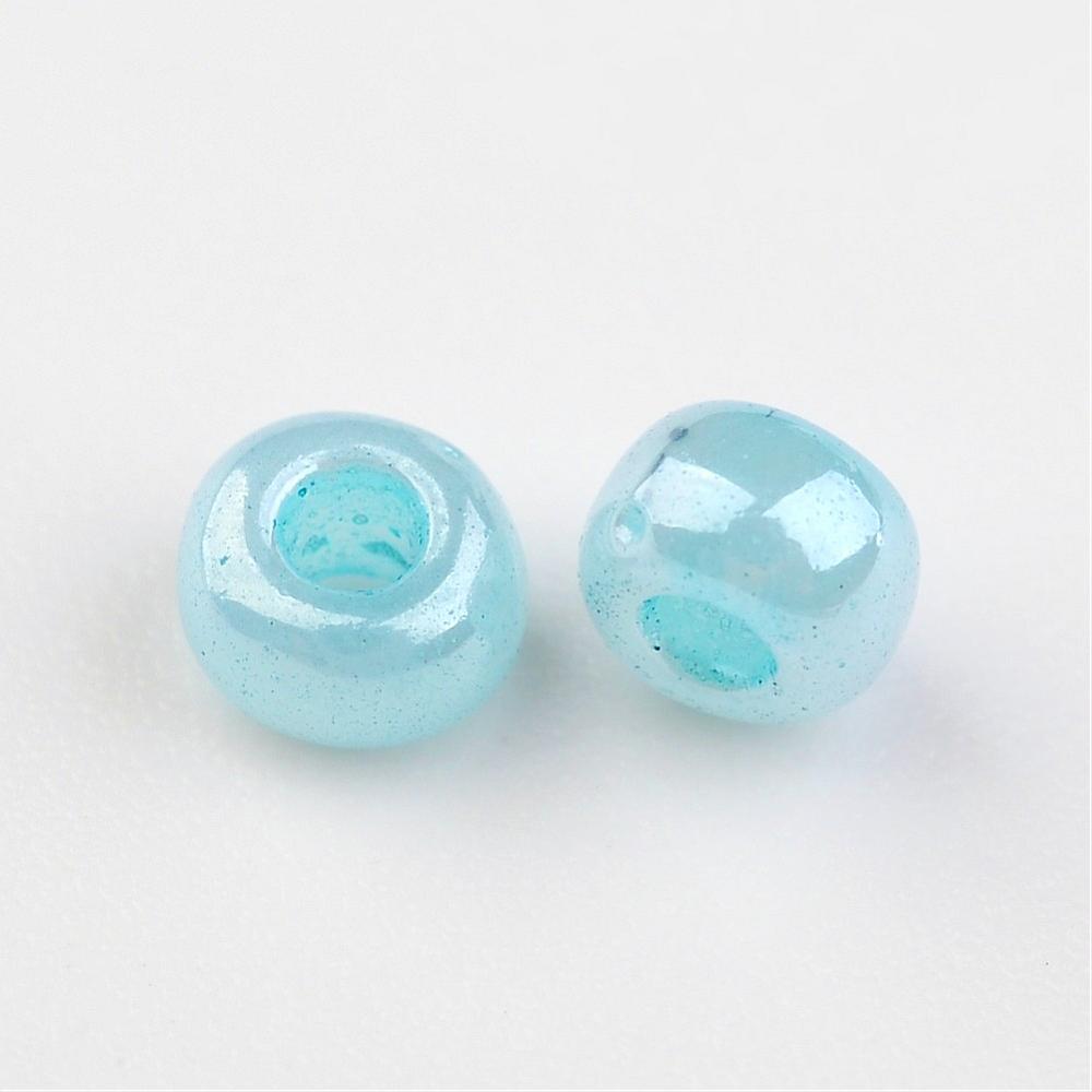Seedbeads -Pearl Ceylon, Turkos - 2
