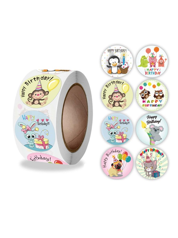 Etikett   "Happy Birthday"    20pcs