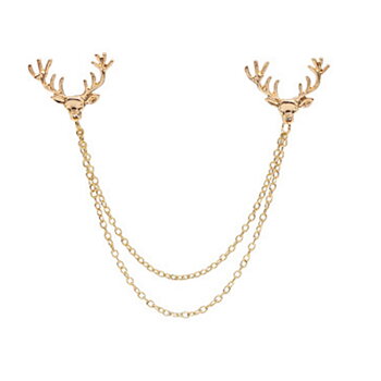 Brooches  Christmas Reindeer Gold Plated